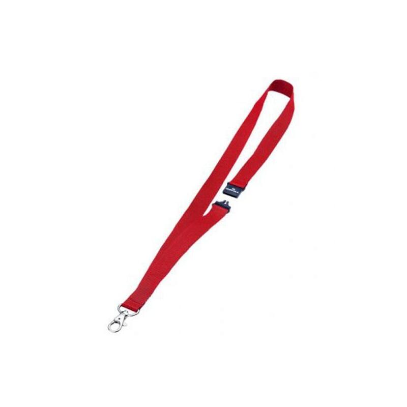 Durable Cinta Para Portanombres 44cm X 20mm Cierre De Seguridad Rojo -10u-