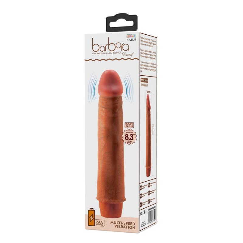 Baile - Dwarf Vibrador Realístico 21 Cm Mulato