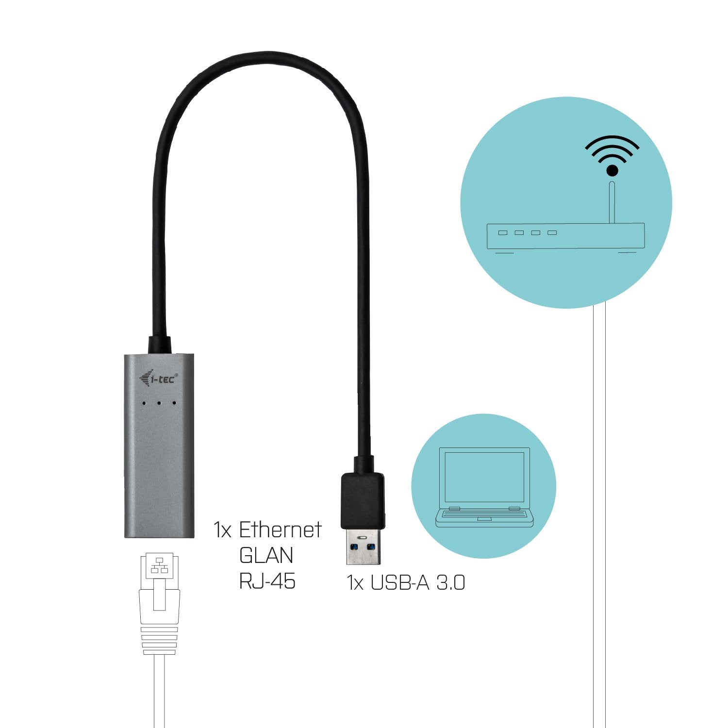 EAN 8595611701863 - i-tec Metal U3METALGLAN adaptador y tarjeta de red 1000 Mbit/s imagen 4