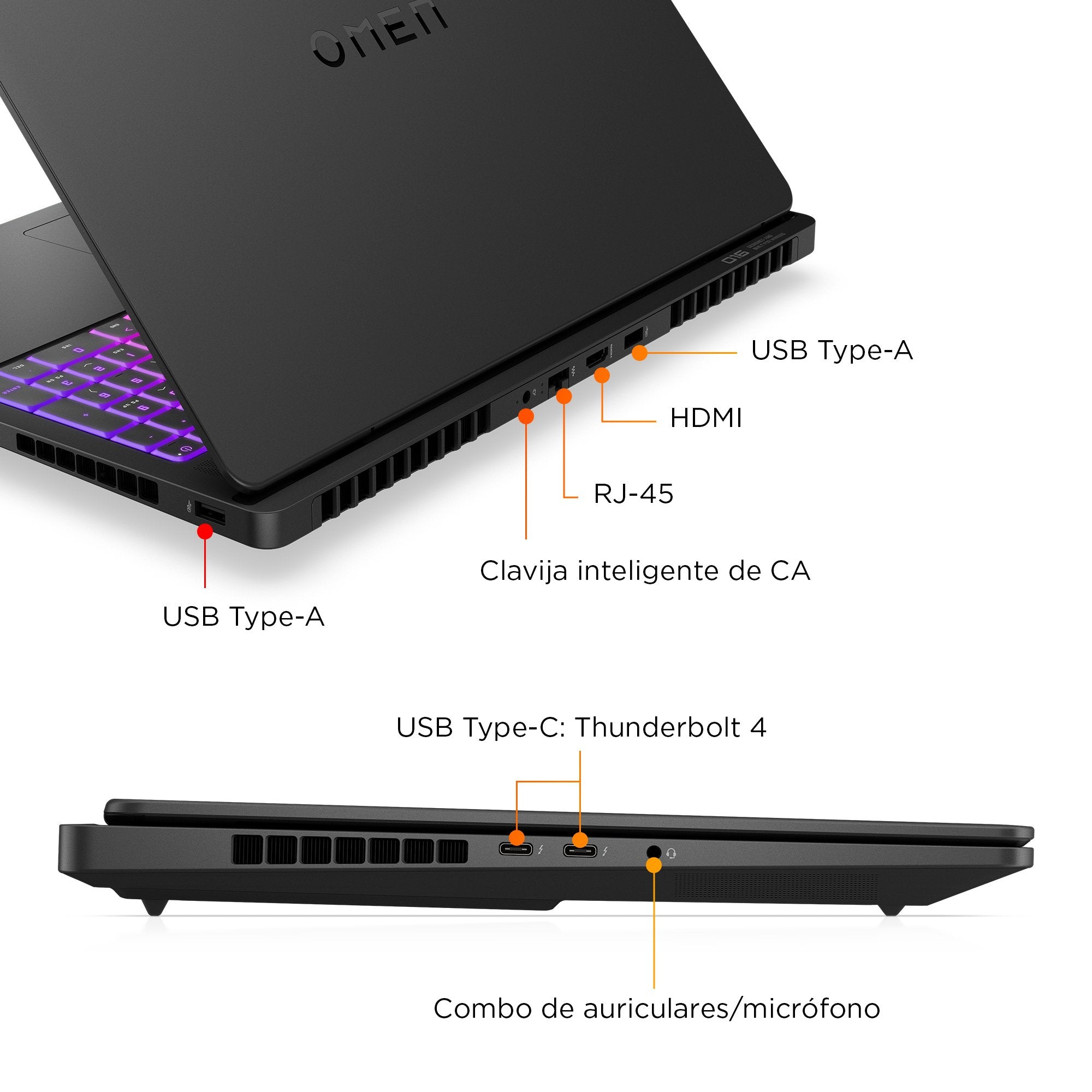 EAN 198990457772 - HP OMEN MAX 16-ah0000ns Intel Core Ultra 9 275HX Portátil 40,6 cm (16") WQXGA 32 GB DDR5-SDRAM 1 TB SSD NV imagen 4
