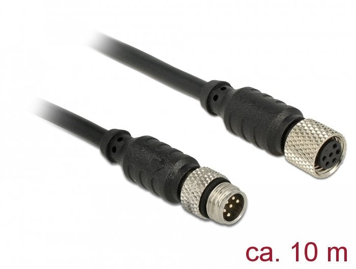 Delock M8 Sensor-   Aktorverlängerungscable 6 Pin Stecker Zu M8 6 Pin Buchse Wasserdicht 10 M