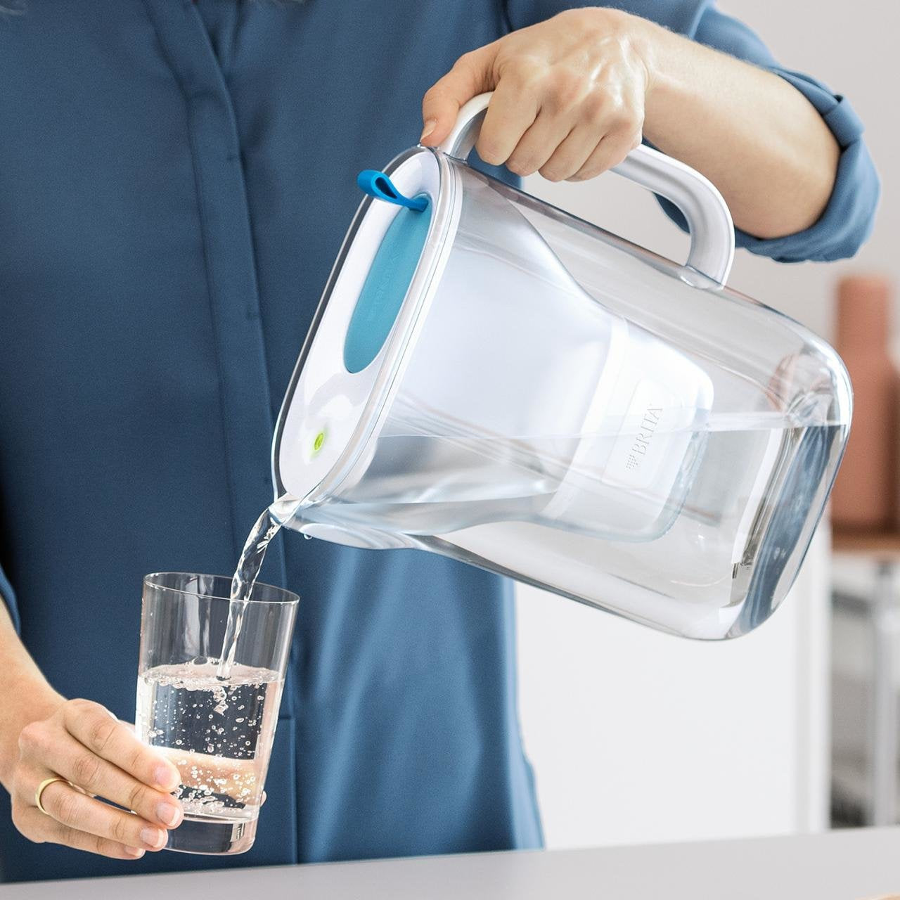 Brita Style Eco 1051367 Filtro De Agua Botella Con Filtro De Agua 2,4 L Verde, Transparente