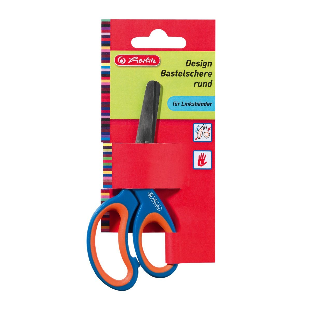 Herlitz 10897163 Tijera De Escritorio Y Manualidades Tijeras De Manualidades Corte Recto Azul, Rojo