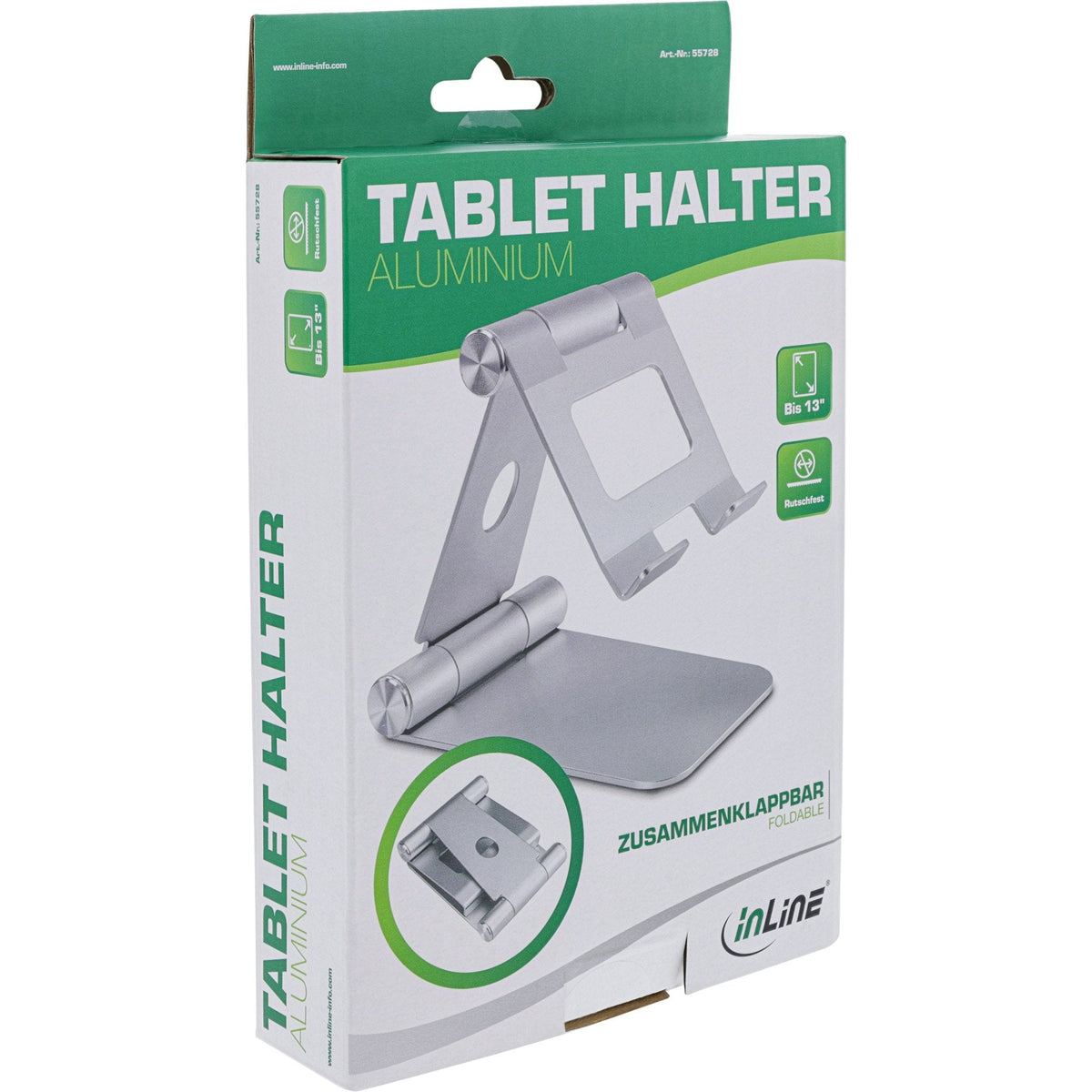 Inline Aluminio Soporte Para Tablet Universal Hasta 13"