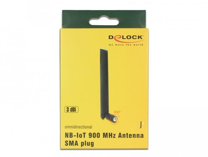 Delock Nb-Iot 900mhz Antenne Sma Stecker 3 Dbi Omnidirektional Mit Kippgelenk Schwarz