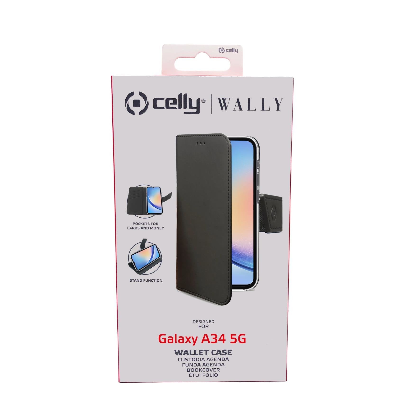 Celly Case Samsung A34 5g Wallet Black Wally1036