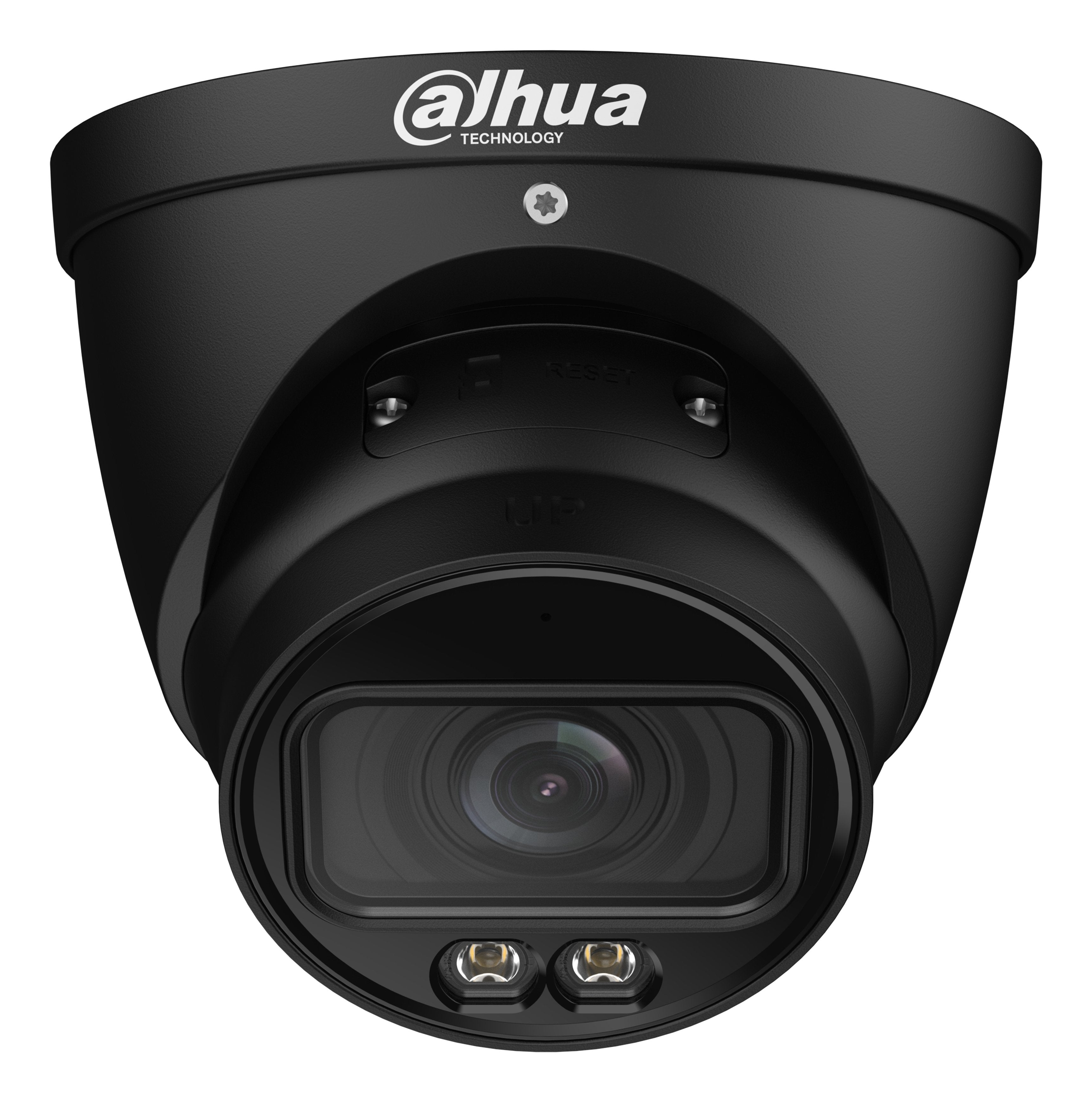 Dahua Ipc-Hdw5459t-Ze-Il-B Minidomo Ip 4m H265 Full Color Wdr140db Iluminación Dual Led40m/Ir50m 2.7-12mm Ip67 Epoe Mic Ai. Color Negro