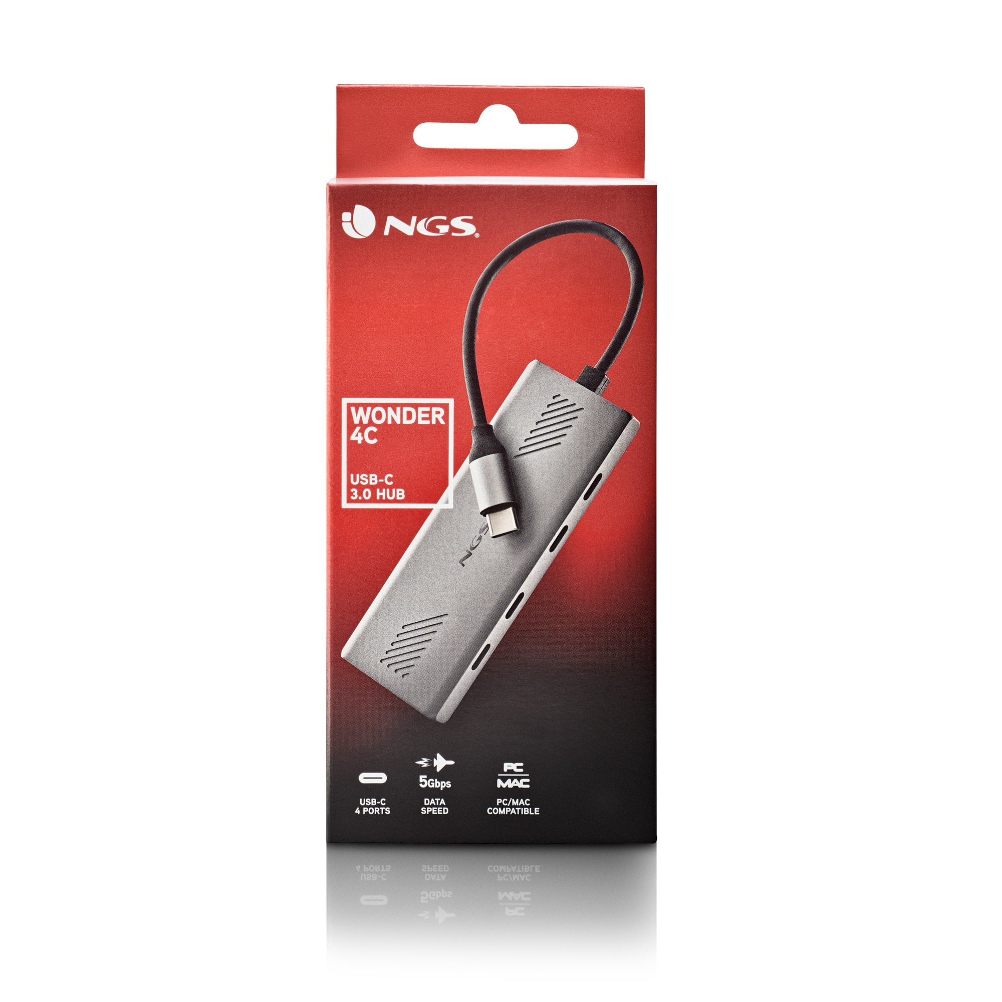 Hub Usb Tipo-C Ngs Wonder4-C 4xusb Tipo-C