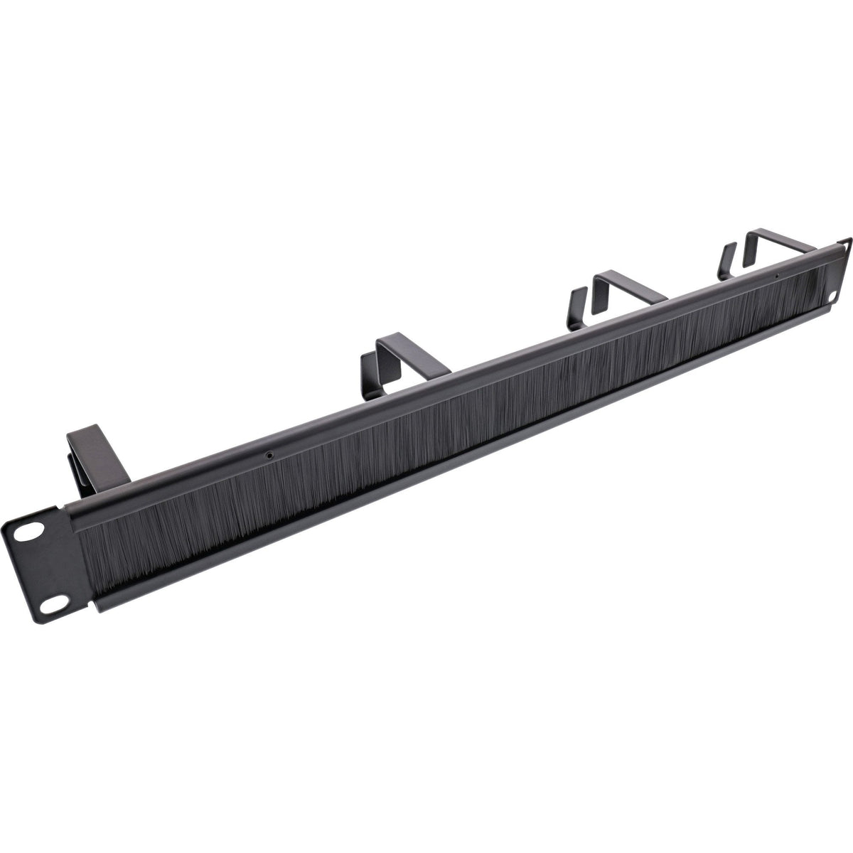 Placa Pasamuros Inline 19" Con Cepillo, 1u, Negro Ral 9005