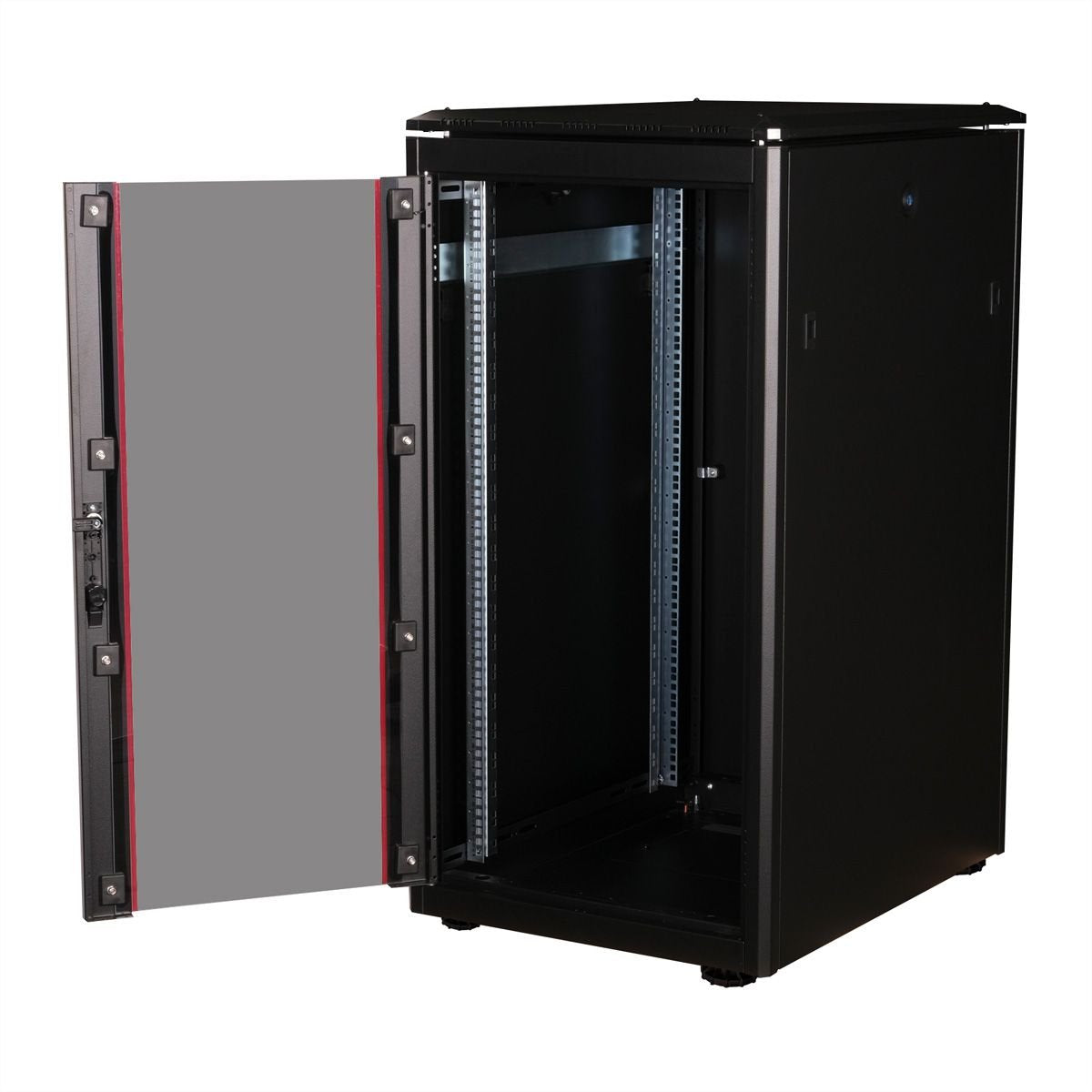 Roline 19-Zoll Netzwerkschrank Pro 22 He, 600x800 Bxt Glastr Schwarz
