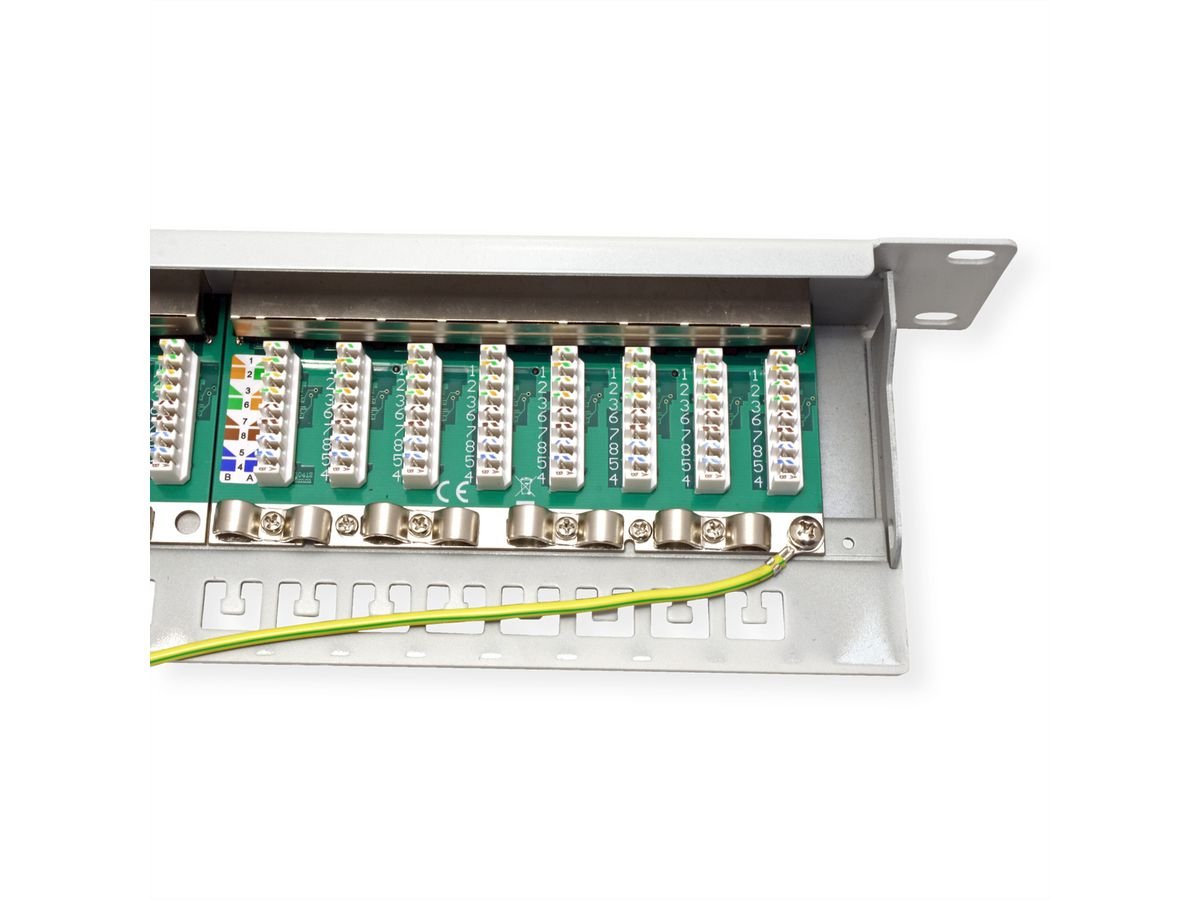 Kat.6a Class Ea 19 Patchpanel 24 P Apantallado Gris