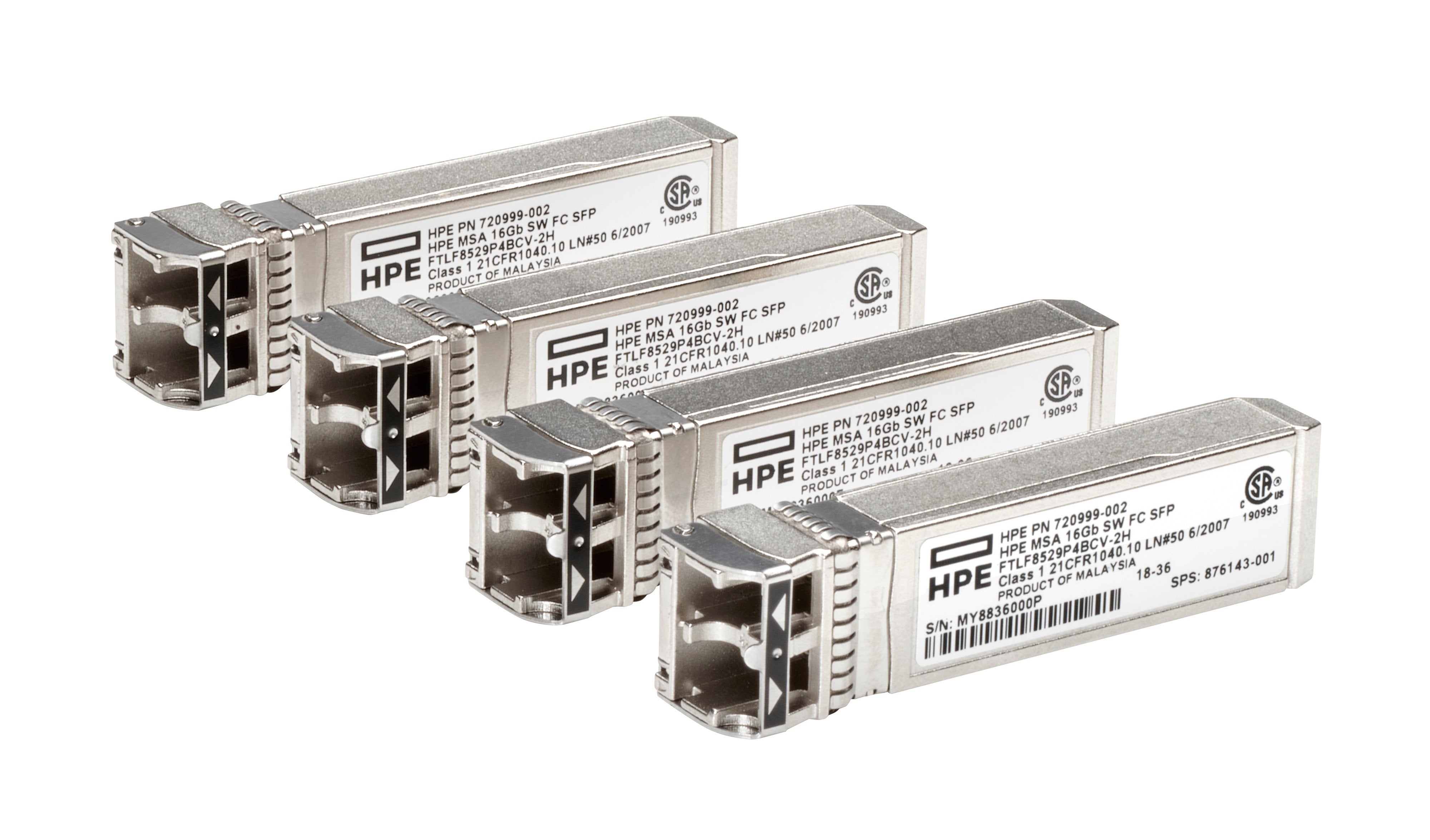 Hpe Msa 16gb Sfp+ Short Wave Fibre Channel 4-Pack Transceiver Bundle