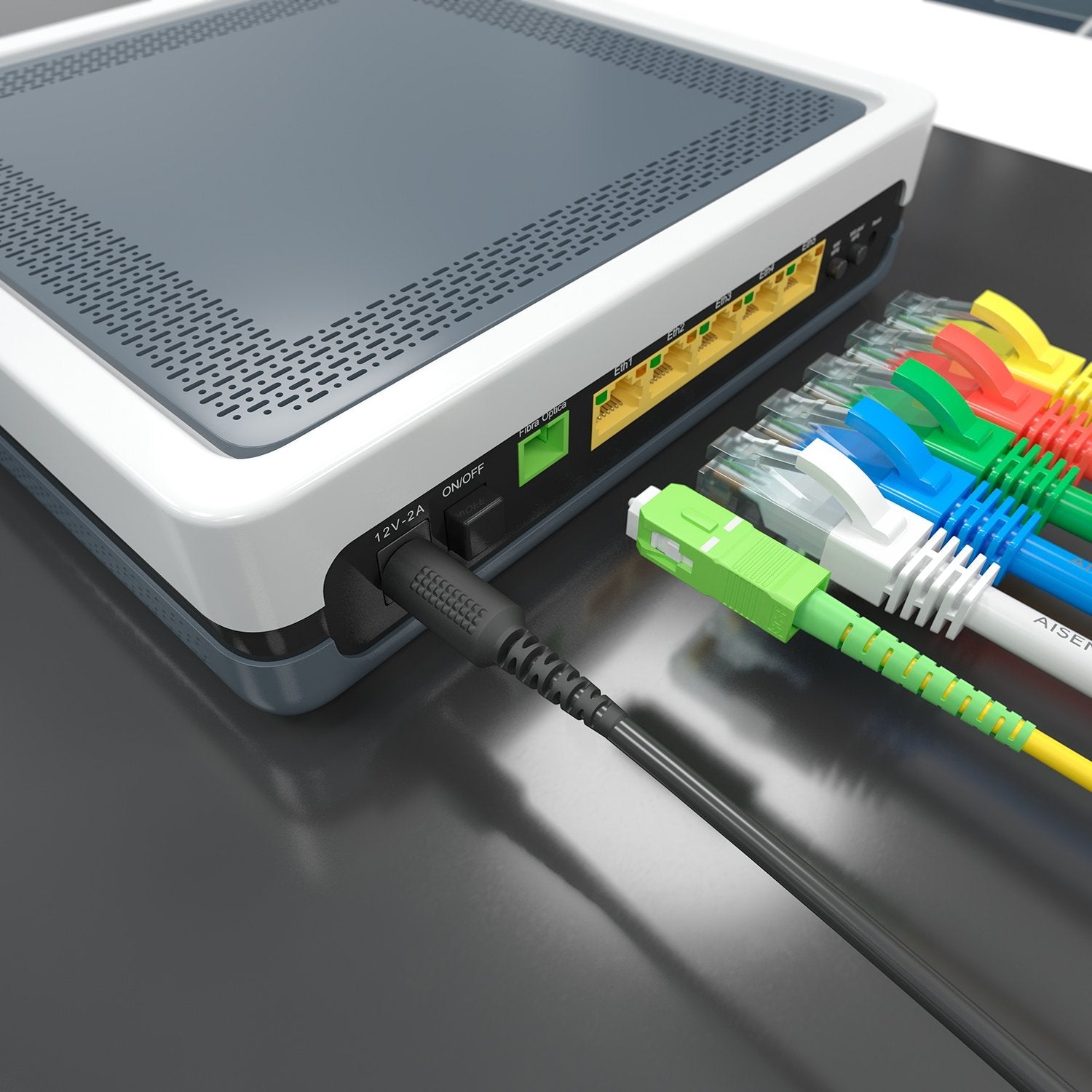 Aisens Cable Fibra Óptica Latiguillo G657a2 3.0 9/125 Smf Simplex Cpr Dca Lszh, Sc/Apc-Sc/Apc, Amarillo, 2.0m