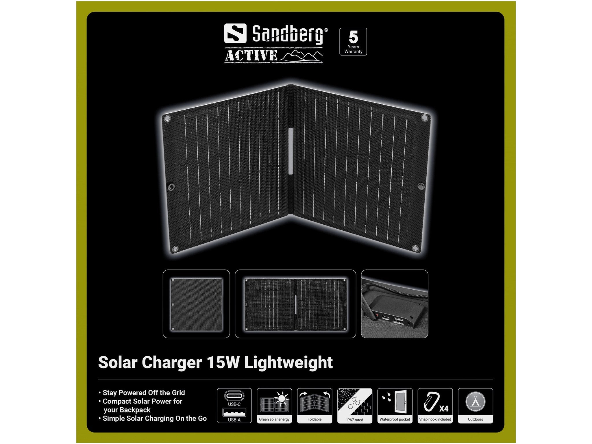 Solar Charger 15w Lightweight
