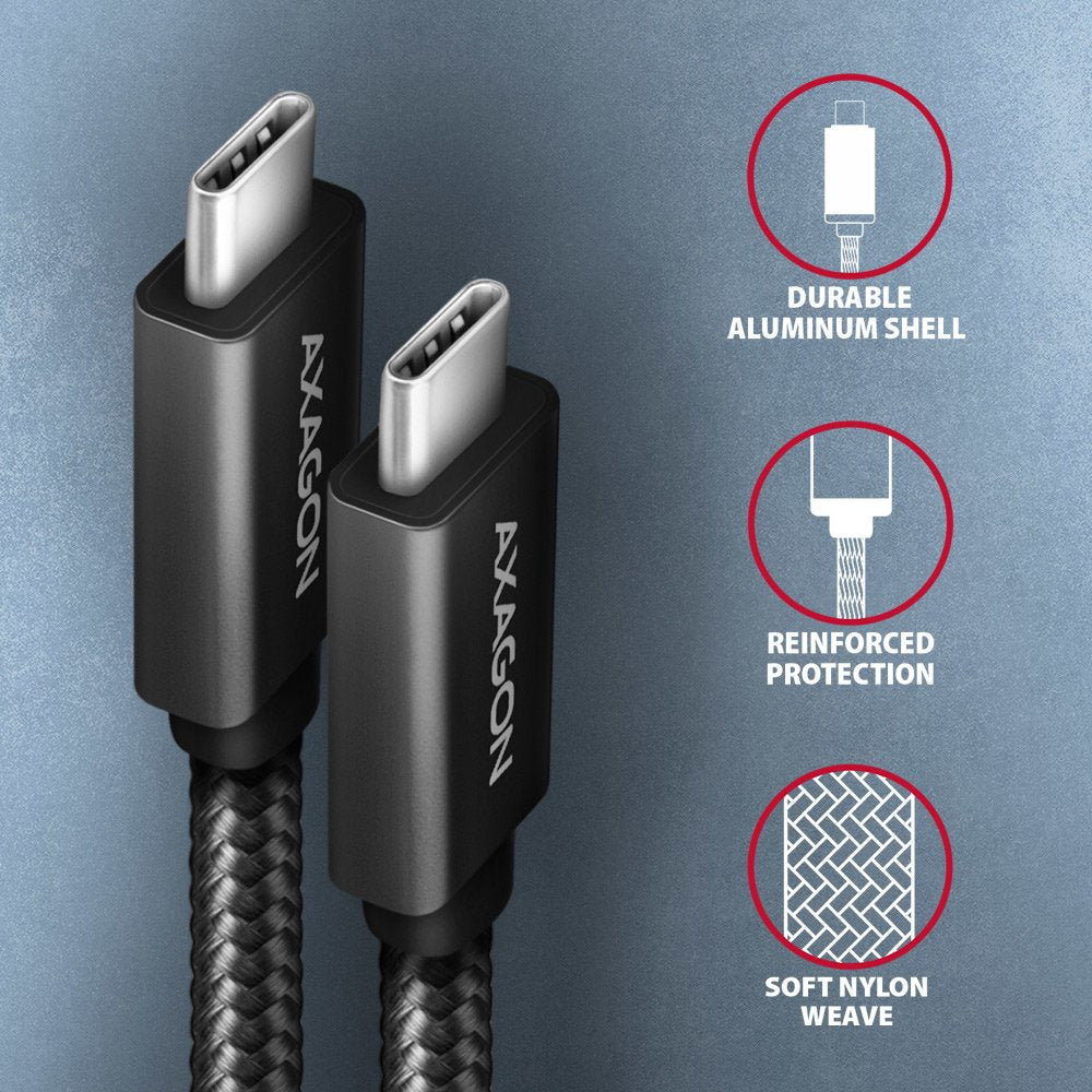 EAN 8595247908865 - Axagon BUCM32-CM05AB cable USB USB 3.2 Gen 2x2 0,5 m USB C Negro imagen 3
