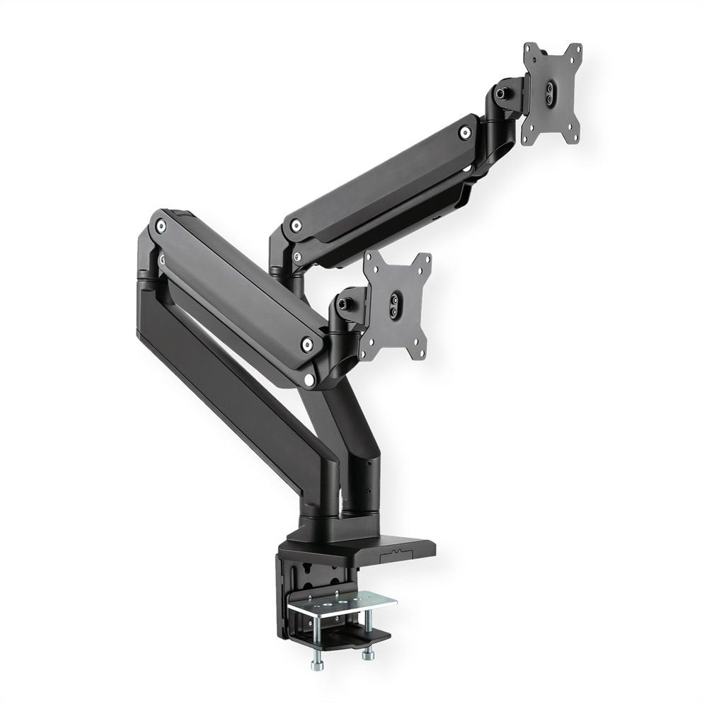 Roline Lcd-Doppelarm, Tischmontage, Gasfeder, Je 5 Gelenke, Bis 35 Zoll, Bis 2x 15 Kg