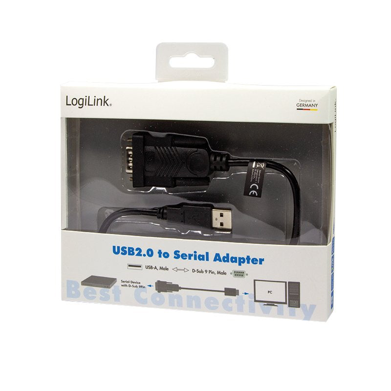 Logilink Au0048 Adaptador De Cable Usb 2.0 Rs-232 Negro