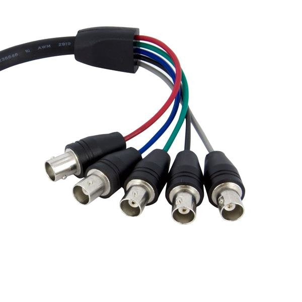 Startech Cable Vga Hd15 A 5 Bnc Rgbhv M/H 0.30m Negro Vgabncmf1