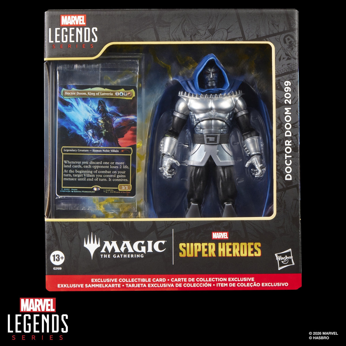 Figura Hasbro Marvel Legends Series X Magic: The Gathering Dr. Doom 2099