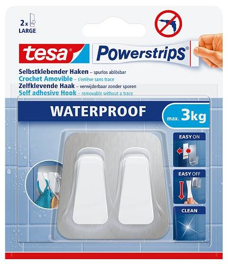 Tesa Powermrips Waterproof Duohaken Metall Plamik