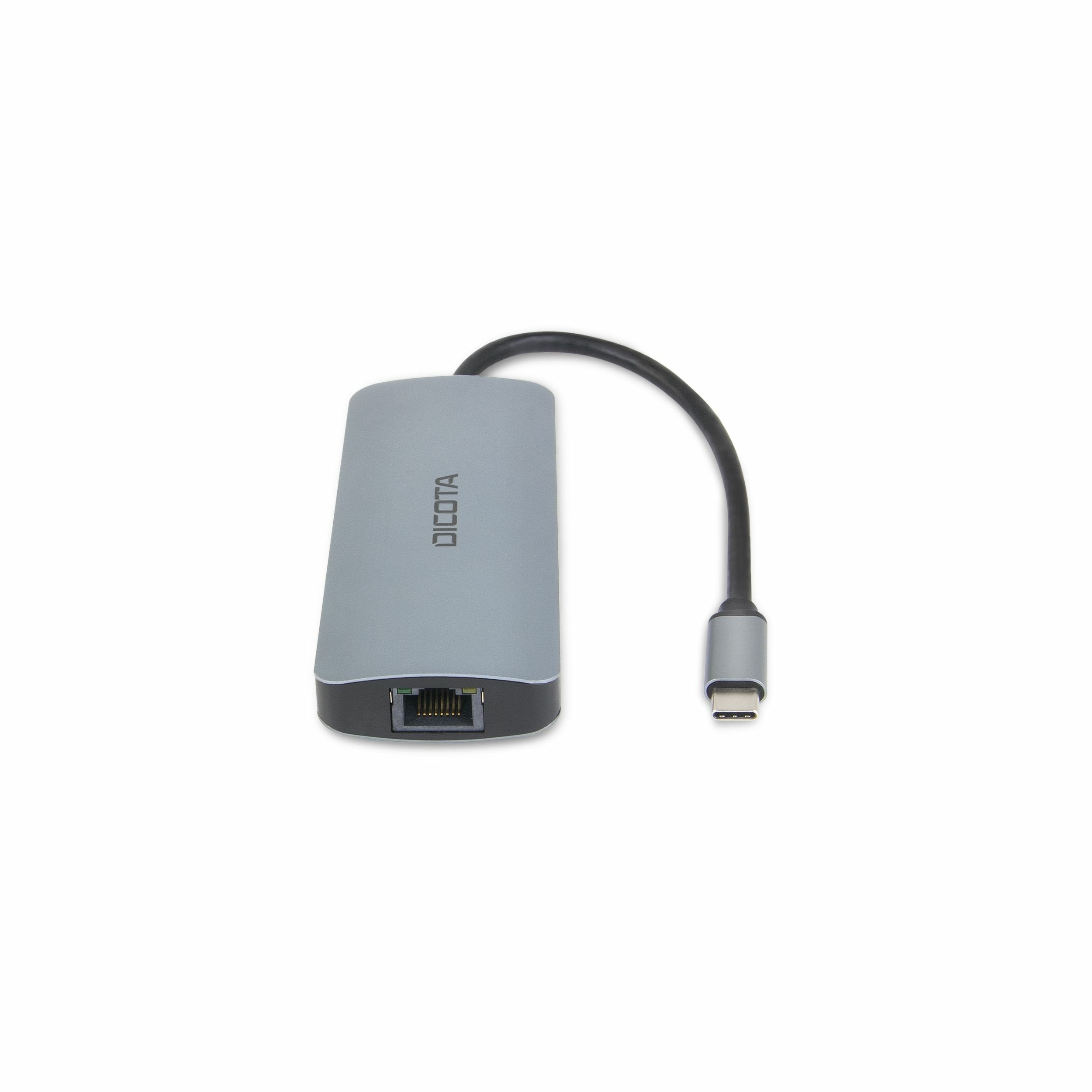 Dicota Usb-C 8-In-1 Multi Hub 4k Pd 100w Silver