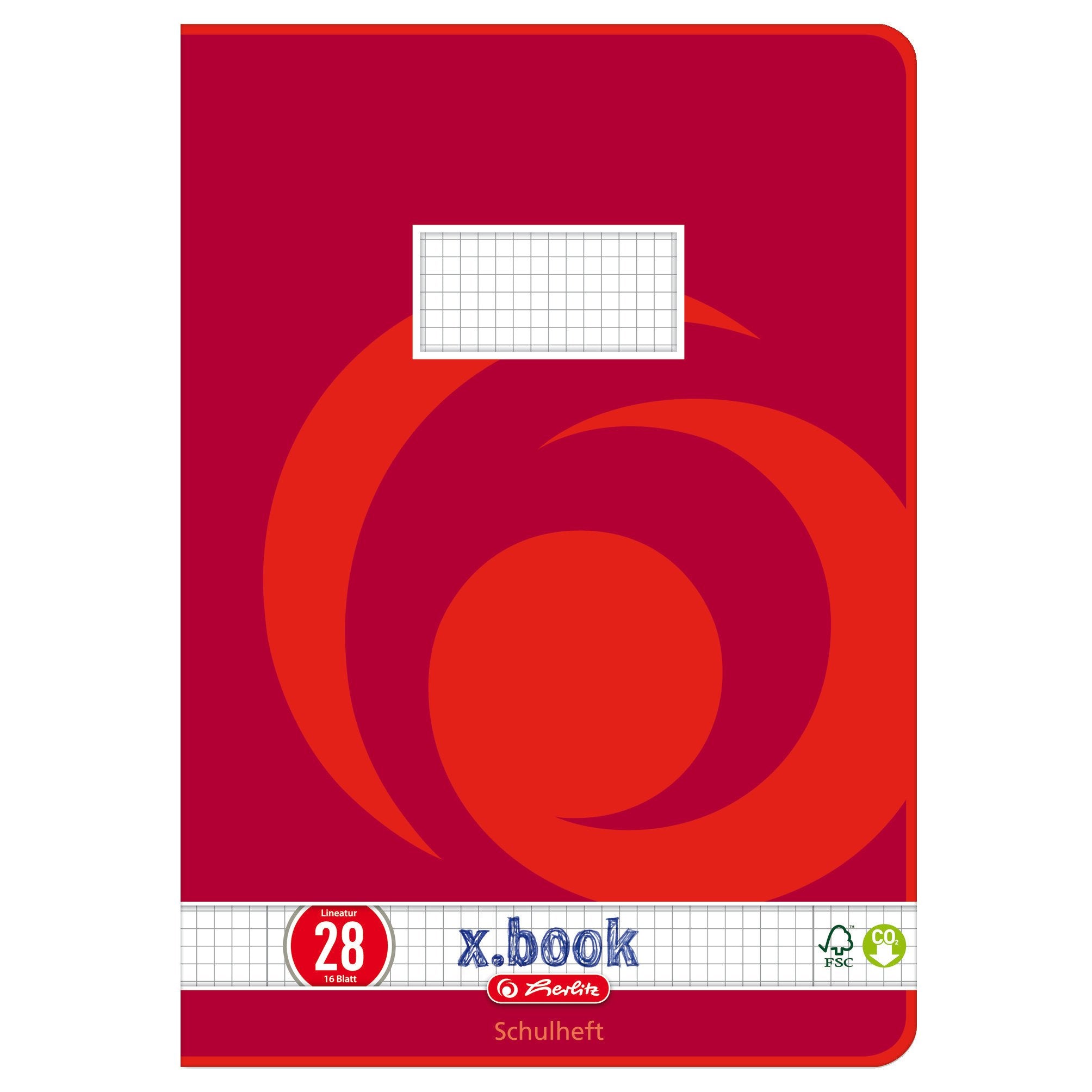 Herlitz Hefte A4 16 Bl. Lineatur 28 Fsc Kariert Con Rand