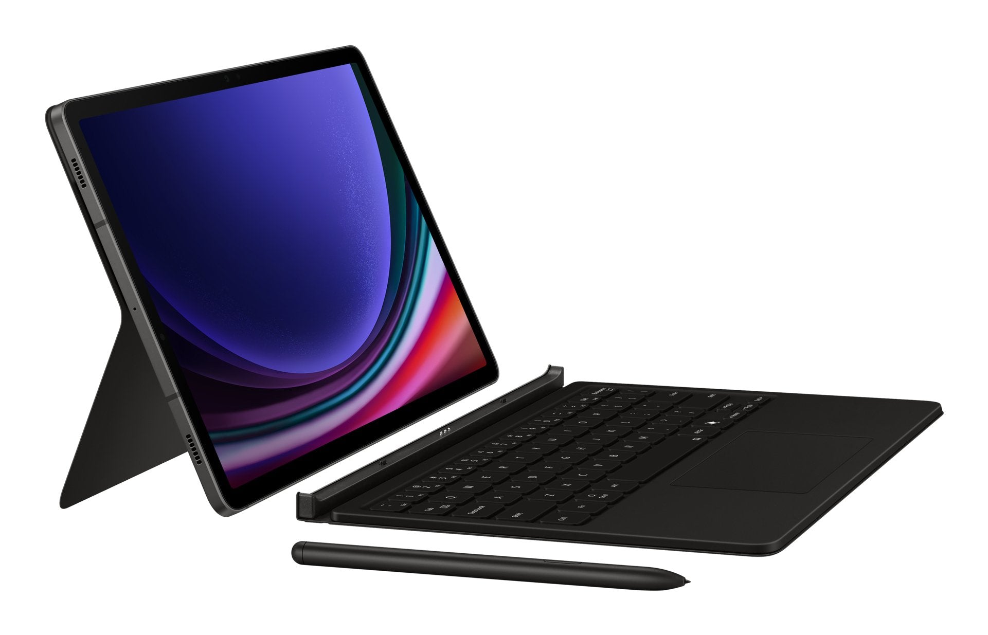 Tab S9/S9 Fe Book Cover  Keyboard Black