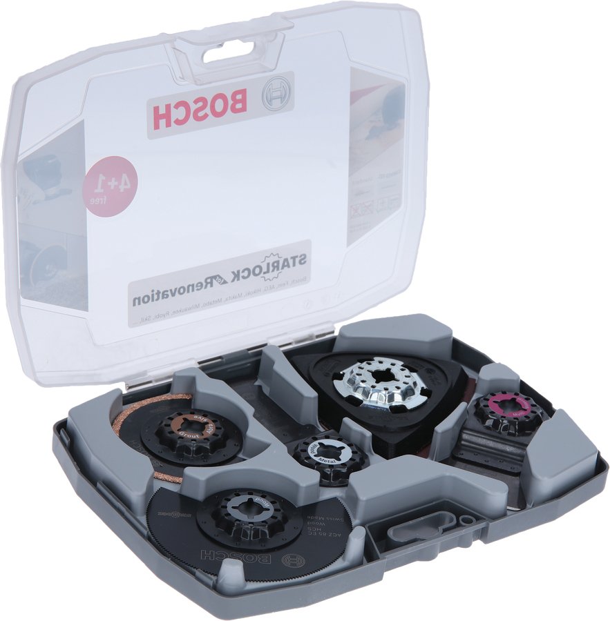 Bosch Professional Starlock Best For Renovation 4+1, Juego De Hojas De Sierra De 5 Piezas, Para Herramientas Multifuncionales 2608664624