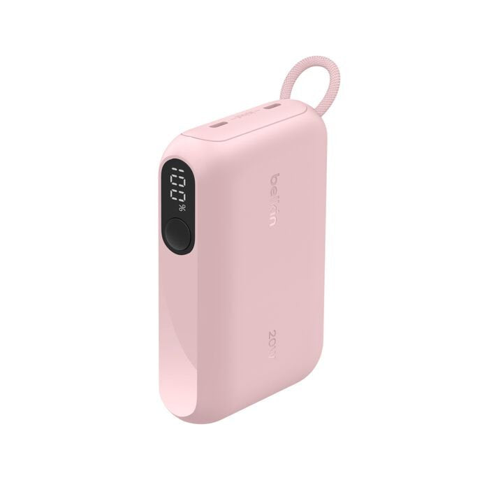 Belkin Powerbank Mit Display 20w 10.000mah Usb-C Rosa  Bpb027hqpk