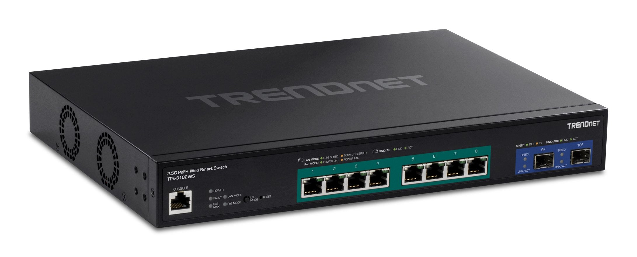Trendnet 10-Port 2,5g Web Smart Poe+ Switch W.10g Sfp+ Slots