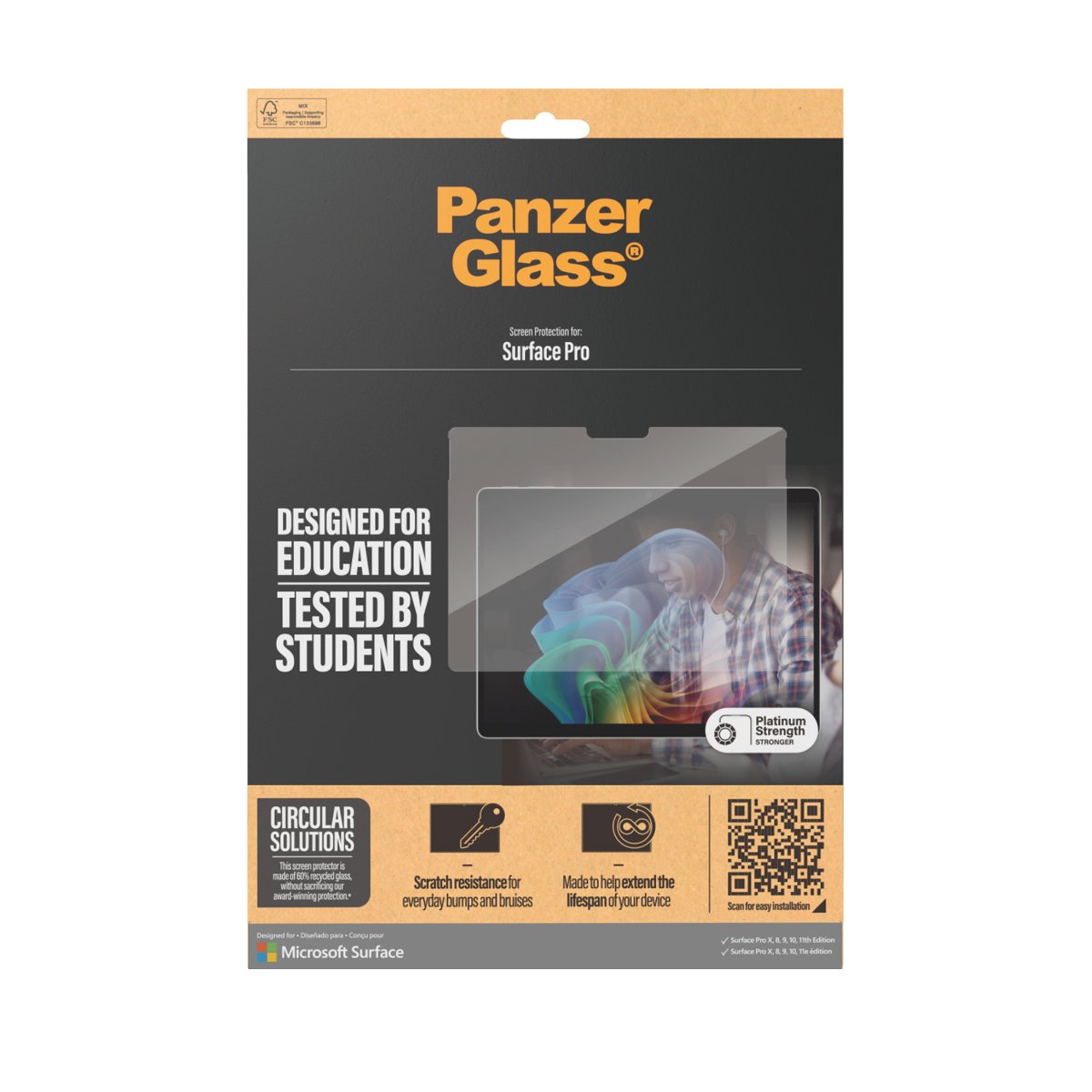 EAN 5715685006289 - PanzerGlass ® Screen Protector Microsoft Surface Pro X | Pro 8 | Pro 9 | Pro 10 | Pro 11 | Ultra-Wide Fit imagen 3