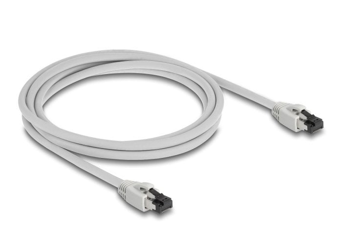 Cable De Red Delock Rj45  Cat.8.1 S/Ftp 2 M Bis 40 Gbps Gris