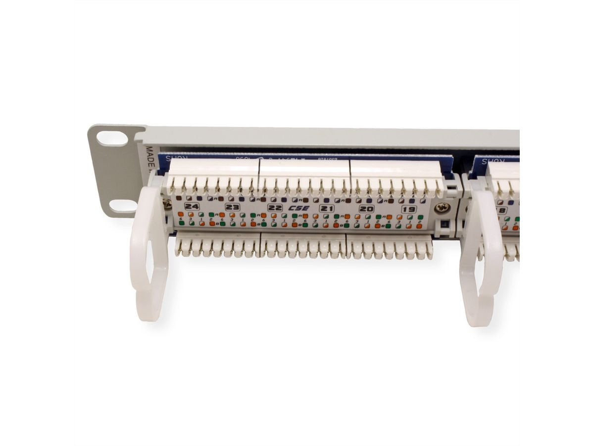 Roline Kat.5e Class D 48,26cm 19zoll-Patchpanel 24 Ports Utp Grau