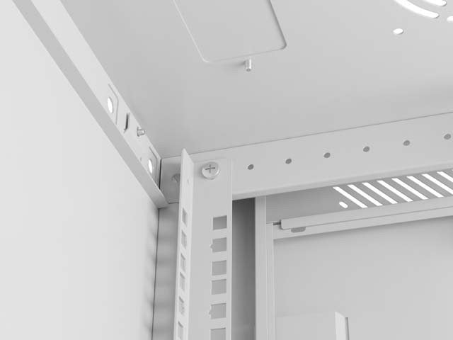Lanberg Rack Cabinet 19in Wall-Mount 12u 600x600 Flat Pack With Perforated Door Grey