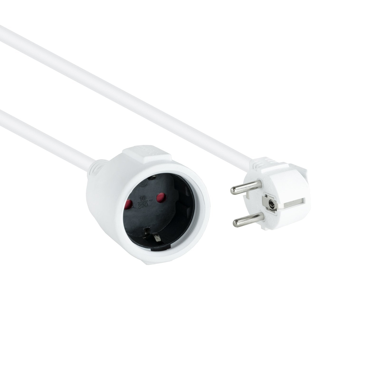 Nanocable Cable De Alimentacion Alargador Cee7 Acodado Macho A Cee7 Hembra 10m