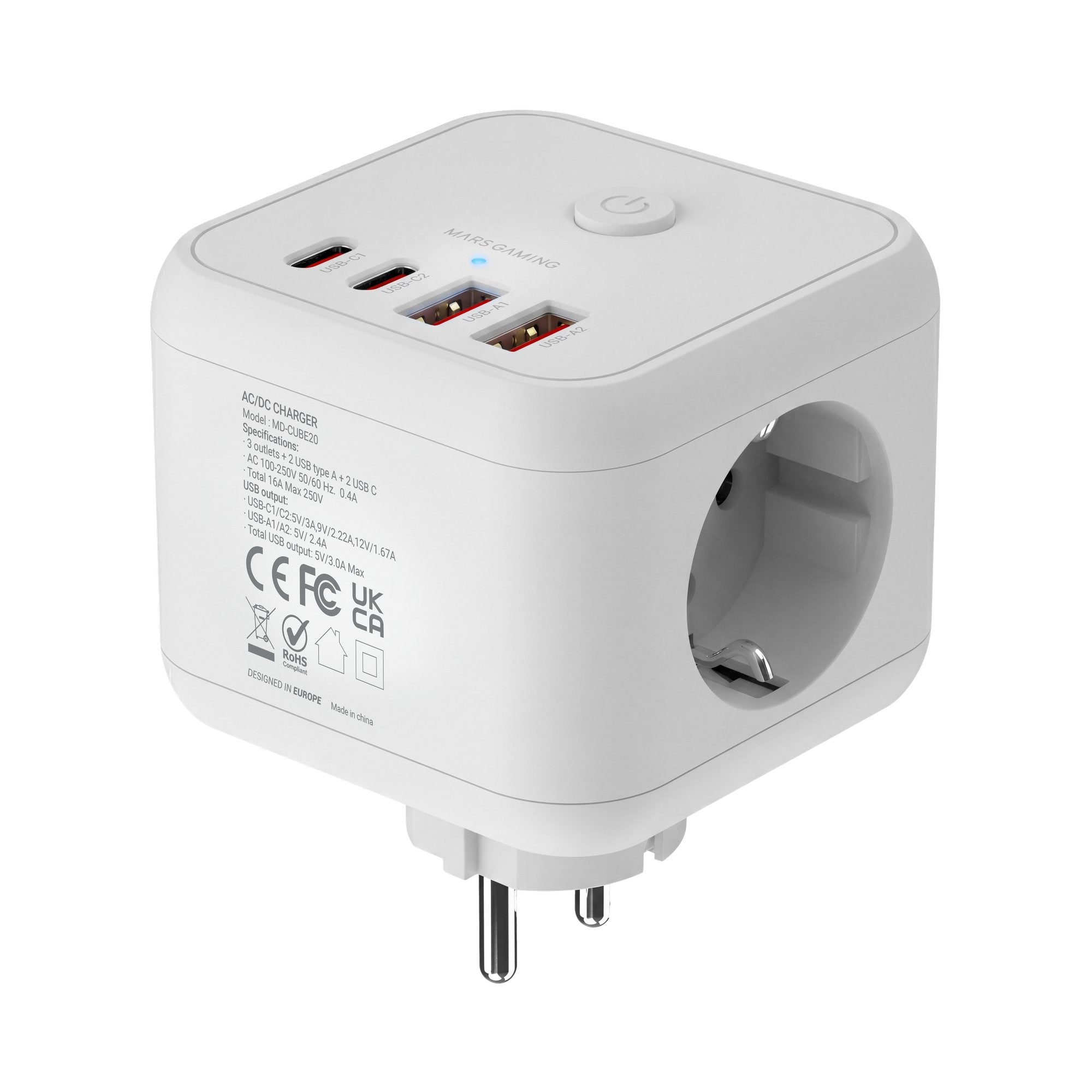 EAN 8435693114062 - Mars Gaming MDCUBE20W cargador de dispositivo móvil Blanco imagen 3