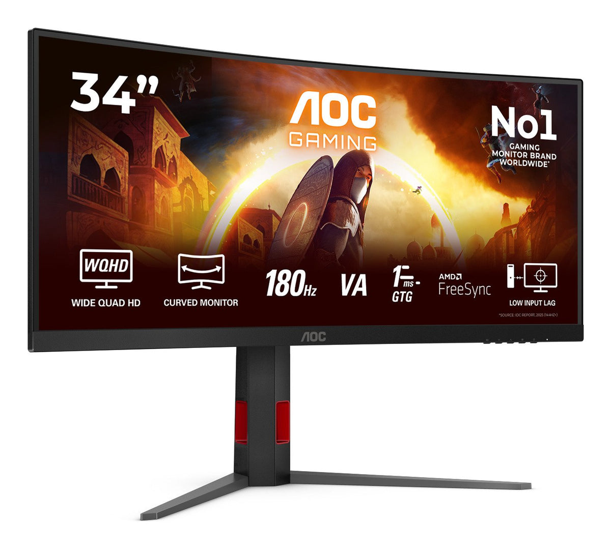EAN 4038986612708 - AOC G4 CU34G4 pantalla para PC 86,4 cm (34") 3440 x 1440 Pixeles Wide Quad HD LED Negro, Rojo imagen 2