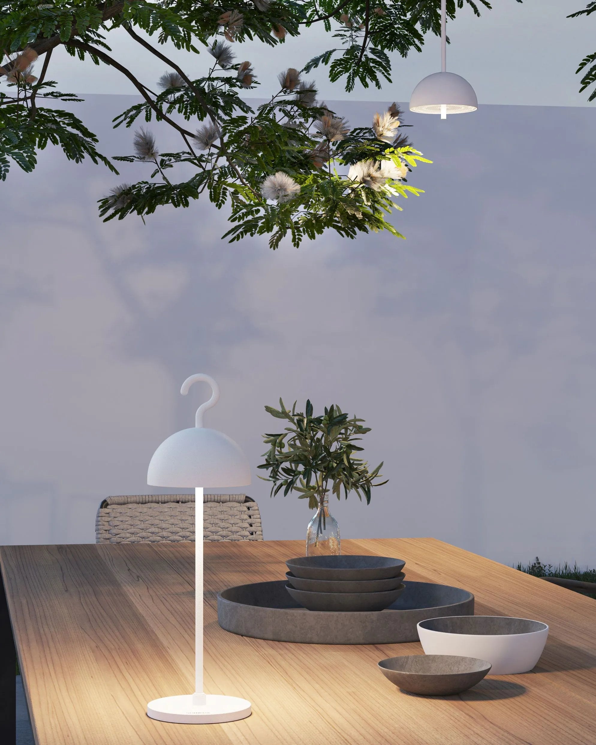 Sompex Hook White Table Lamp