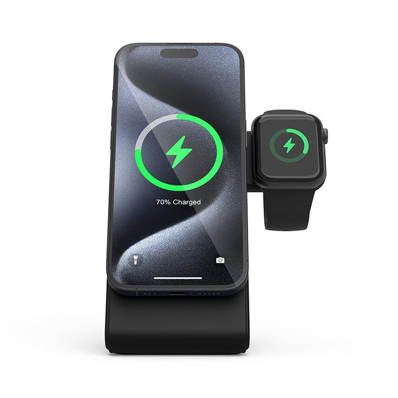 EAN 5904310703529 - Crong CRG-MSPS-BLK cargador de dispositivo móvil Reloj inteligente Negro Lightning, USB Cargador inalámbr imagen 2