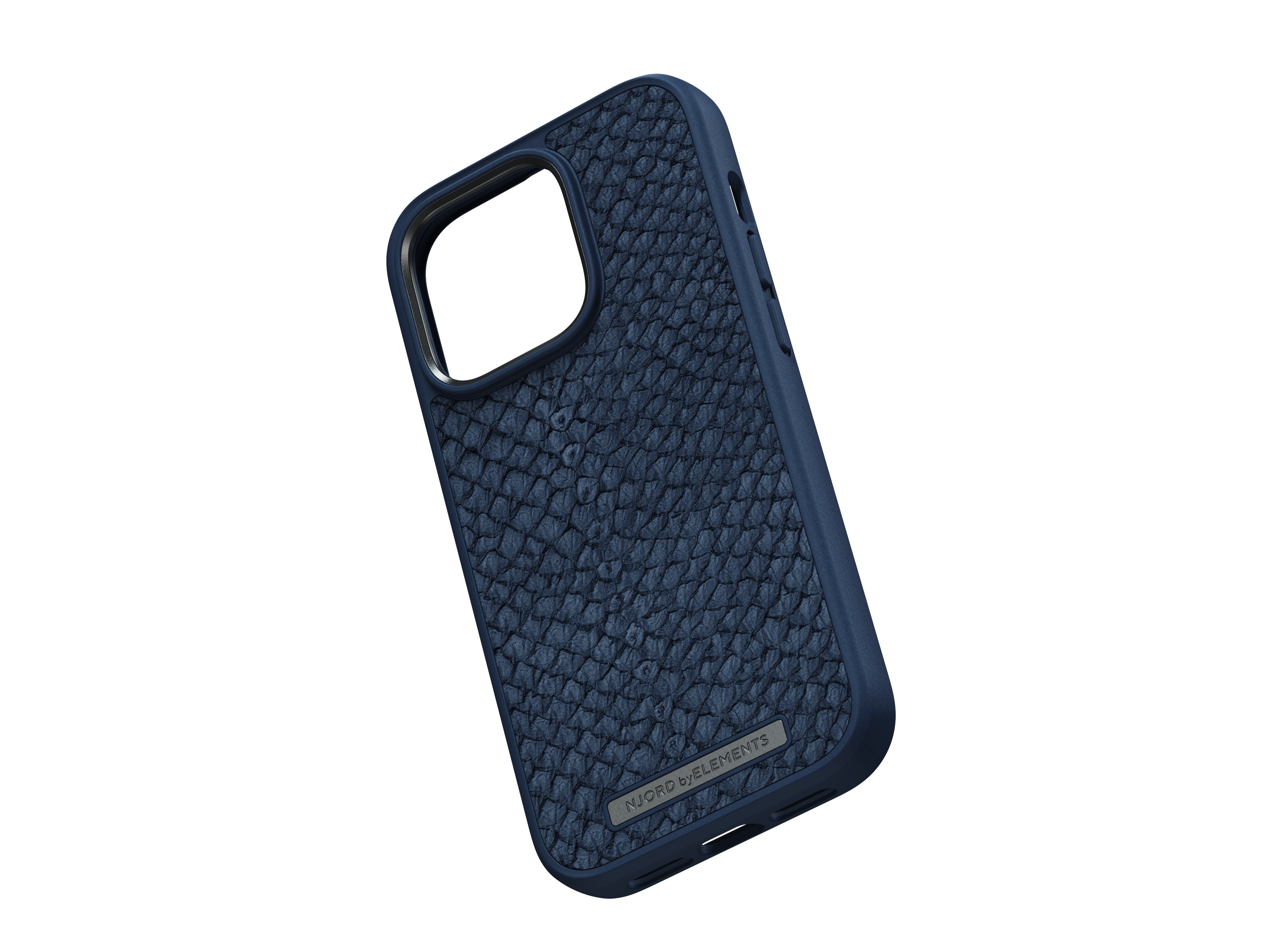 Njord Byelements Salmon Leather Magsafe Case - Iphone 14 Pro -Blue