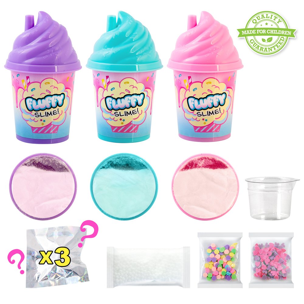 Set 3 Botes Esponjoso Slime Diy