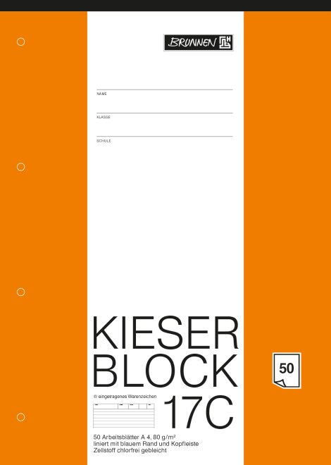 Brunnen Arbeitsblock Din A4 Rayado