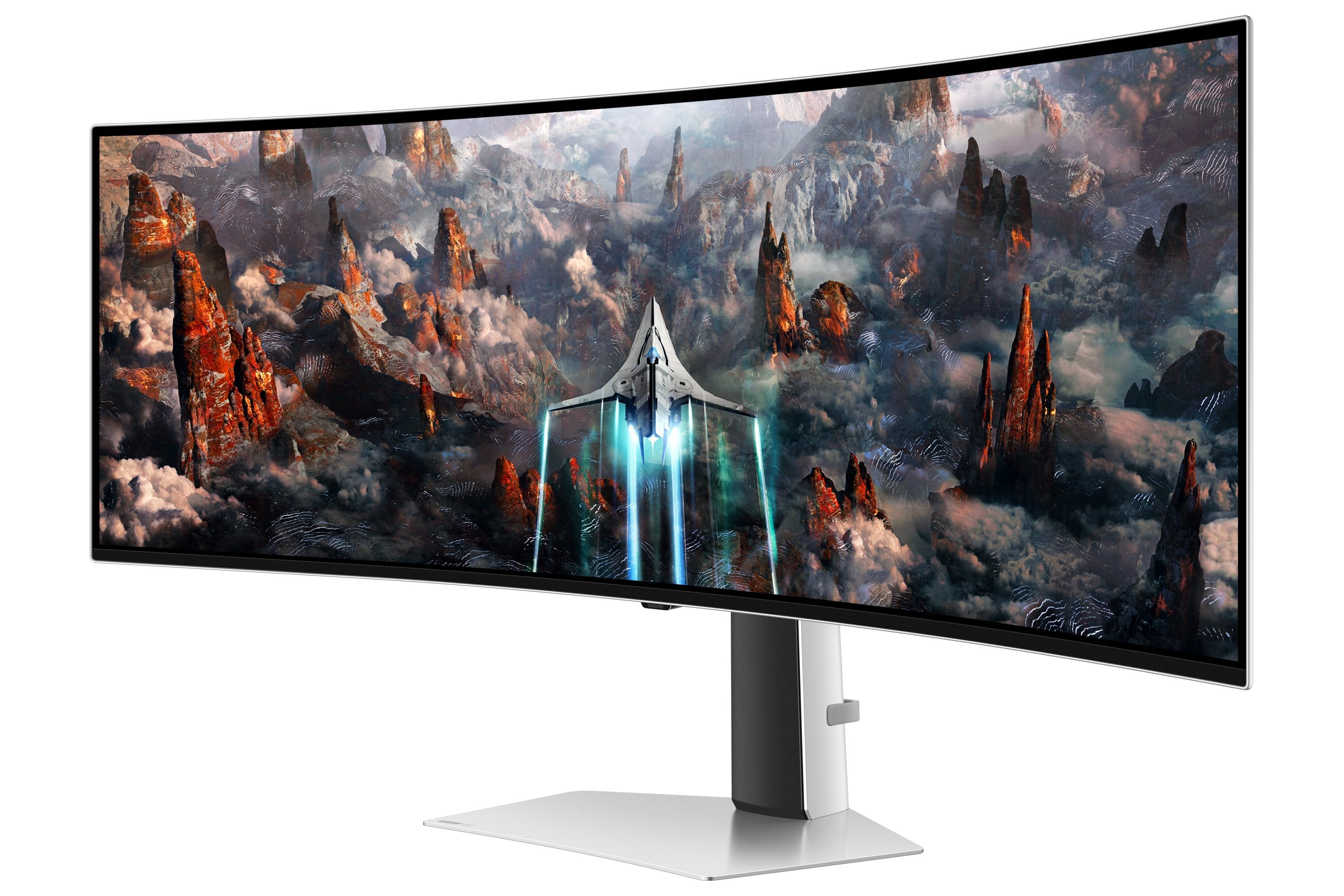 Samsung Ls49cg934suxen 49" Dwqhd 240hz Qd-Oled 0.1ms 1800r 250cd M2 1000000:1 Usb-C Cable Displayport Micro Hdmi