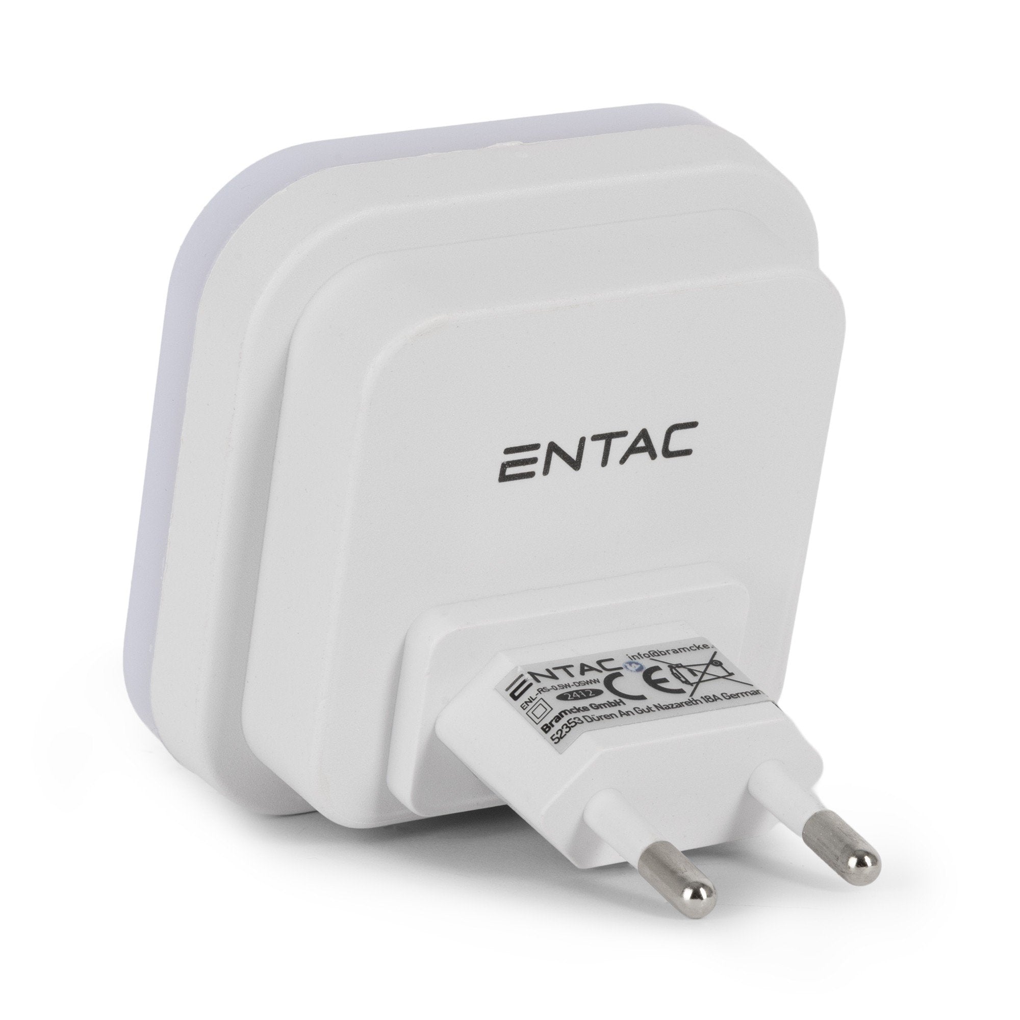 Entac Nachtlicht 0.5w Quadrat. Ww Blanco Dämmerungssensor