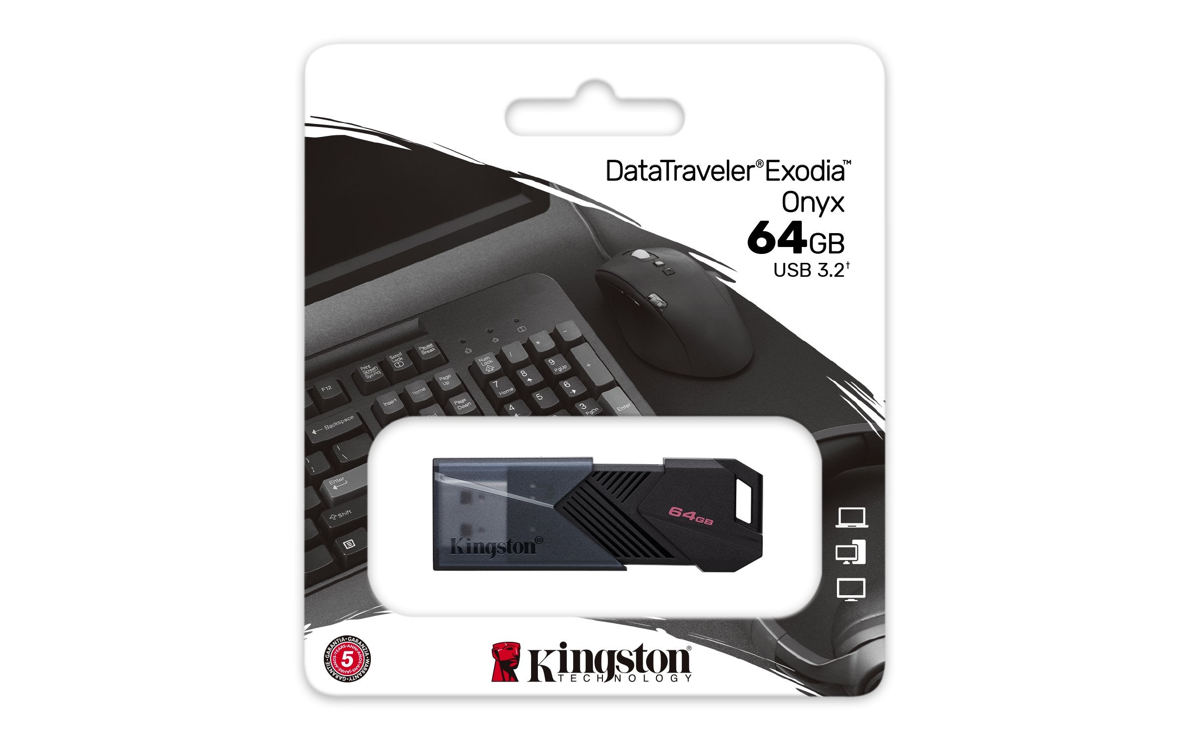 EAN 0740617332605 - Kingston Technology DataTraveler Exodia Onyx unidad flash USB USB tipo A 3.2 Gen 1 (3.1 Gen 1) Negro imagen 6