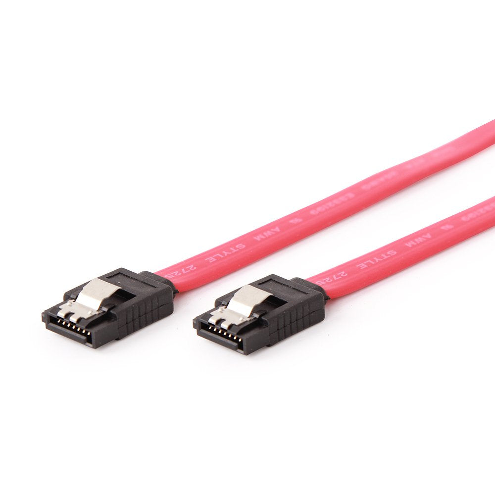 Gembird Cc-Satam-Data-0.3m Cable De Datos Sata Iii 30 Cm Clips Metálicos Rojo
