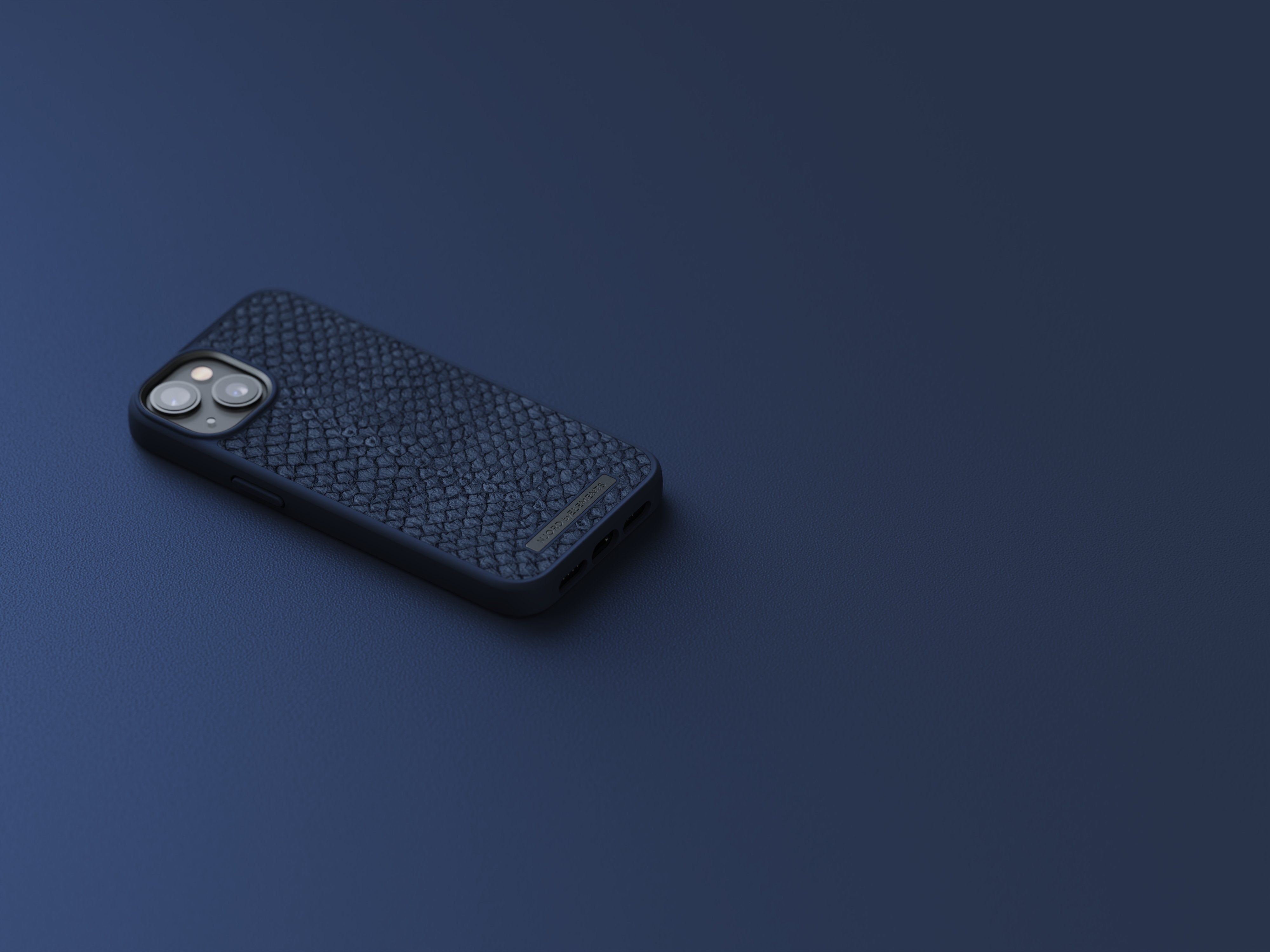 Funda De Cuero Iphone 14 (6.1) Azul
