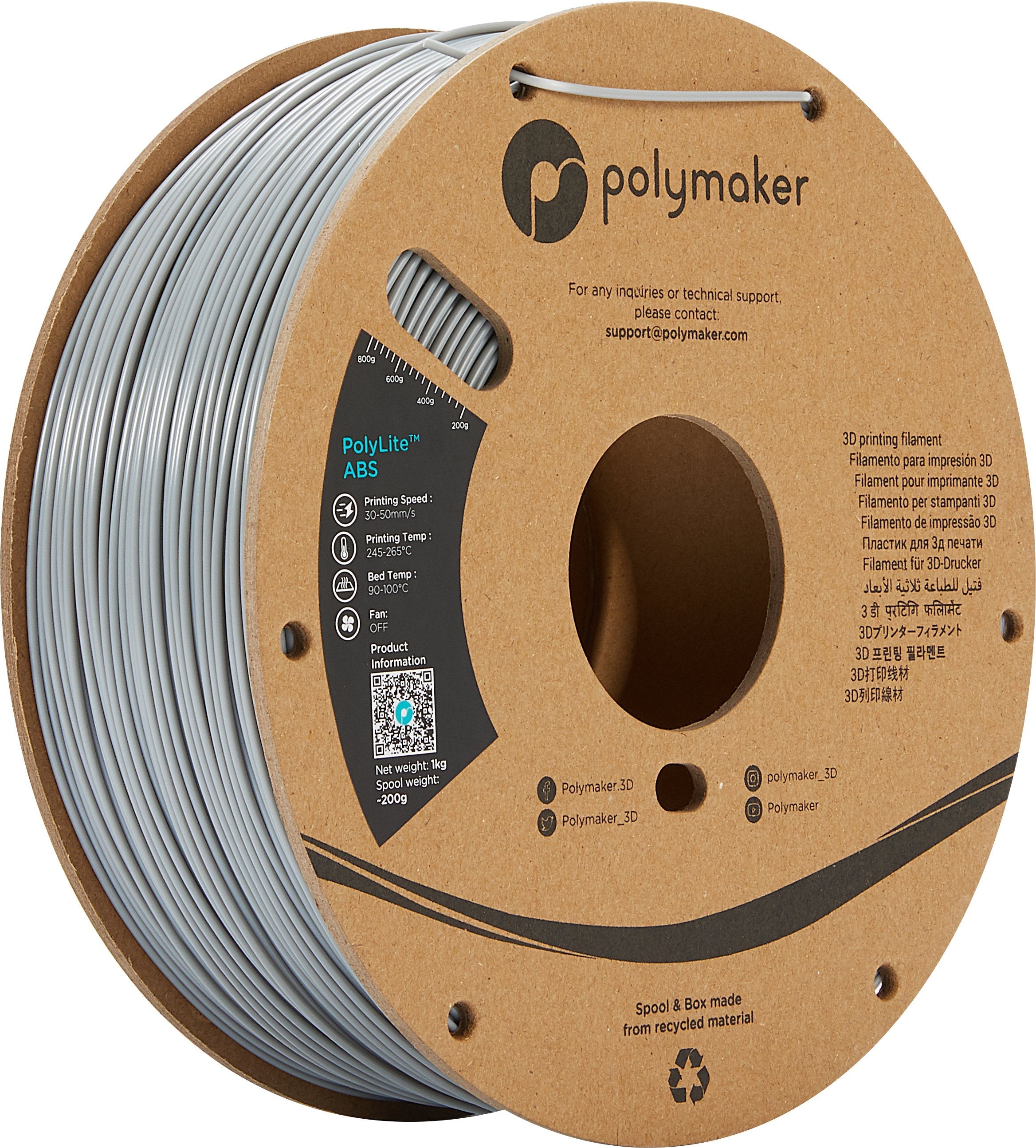 Abs 1,75mm Gris 1kg