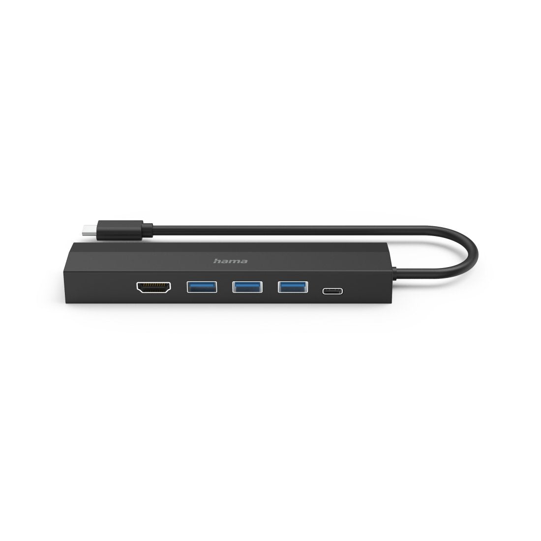 Hama Entry Hub Usb 3.2 - Potencia Maxima 100w - Cable Usb-C Integrado De 15cm - Lan Ethernet 1gbps - Hdmi 4k - 3x Usb-A