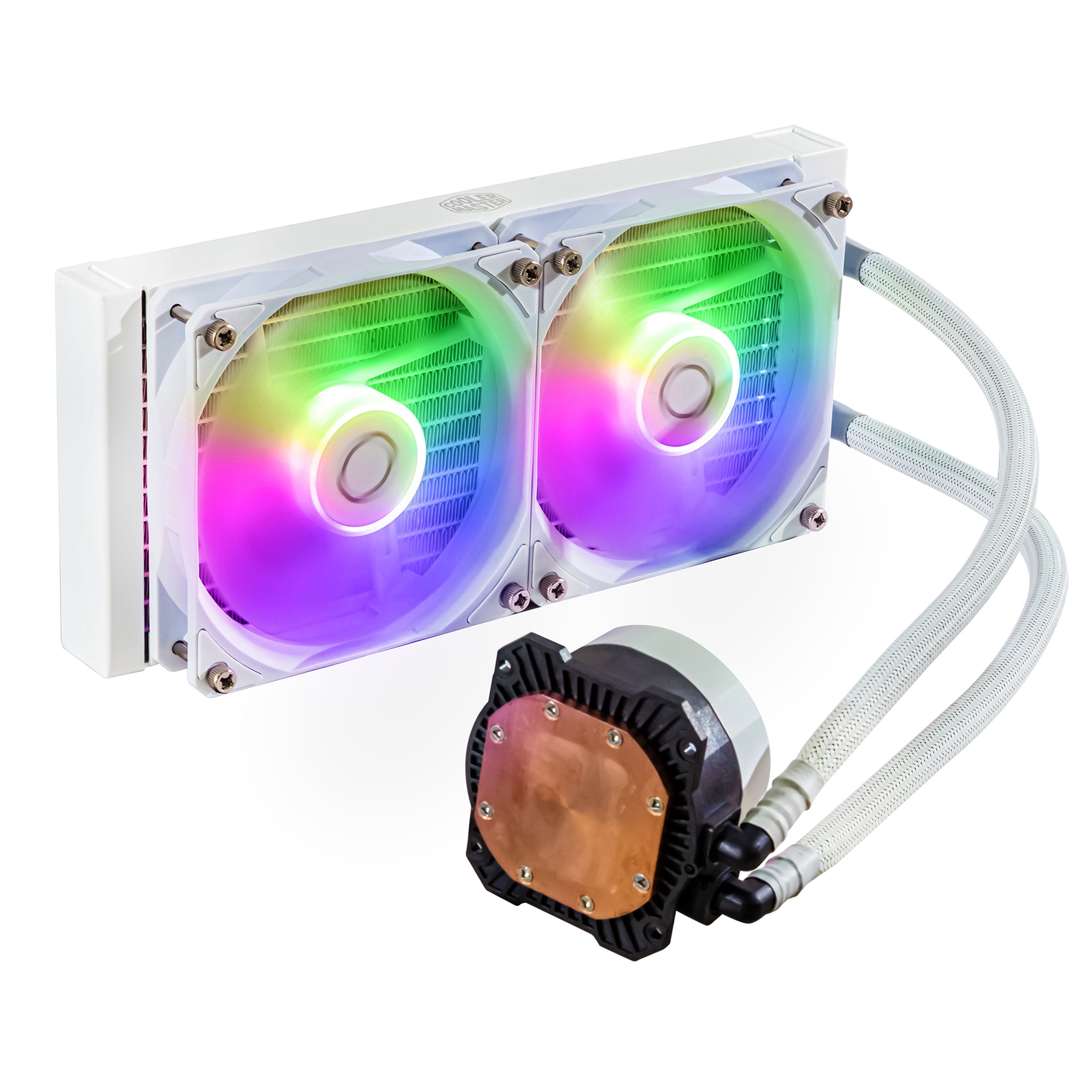 Cooler Master Masterliquid 240l Core Argb White Carcasa Del Ordenador, Procesador Kit De Refrigeración Líquida 12 Cm Blanco